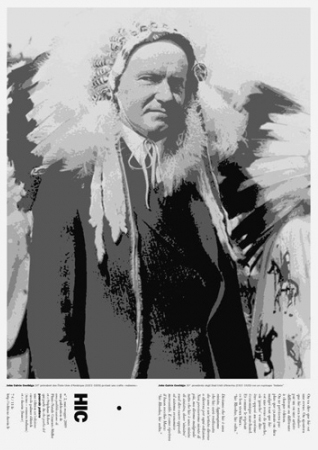 1/7 John Calvin Coolidge, 30e président des États-Unis d’Amérique (23-29) portant une coiffe «indienne»